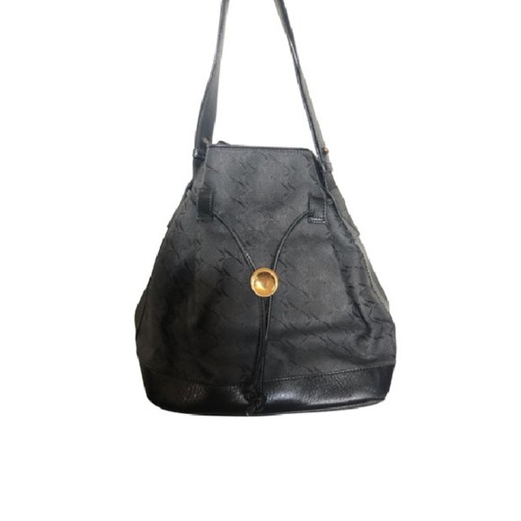 Movado Handbags - RARE Vintage Movado Black Bucket Bag 24 Karat Club
